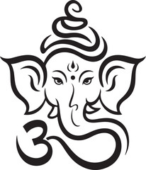 Sankashti Chaturthi Silhouette Vector Illustration