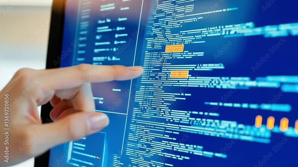 Poster touchscreen interaction with code on digital display