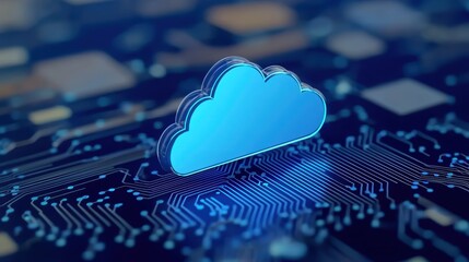 Cloud computing, digital technology, data storage.