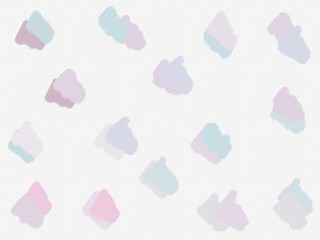 A set of watercolor doodles in dreamy purple tones