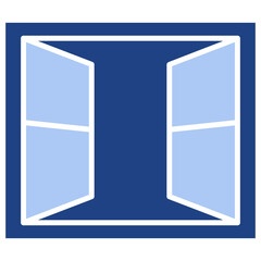 Window Flat Blue Icon