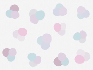 A set of watercolor doodles in dreamy purple tones