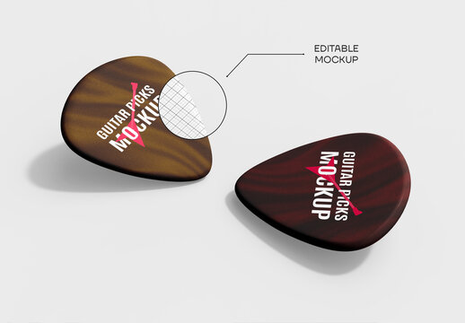 Triangle Guitar Picks Mockup
