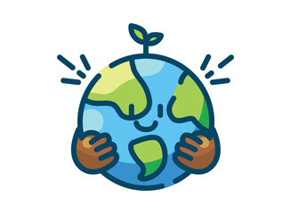 Set of an Ecology Save Earth Lineal Color Icon