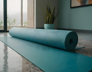 Yoga Mats Indoors and Outdoors: A Visual Contrast