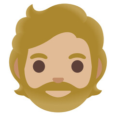 Man: Blond Hair, Beard
