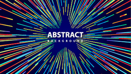 Abstract background with dynamic colorful zoom lights