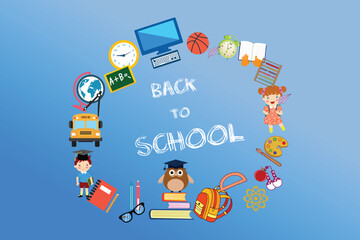 Back to school vector design.