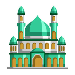 islamic mosque illustration flat design