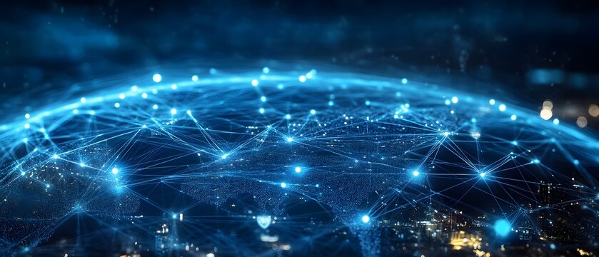 Cybersecurity Global network of interconnected technology and digital communications