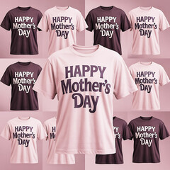 Happy mother's day hand lettering greeting card title design. Mothers day typography t shirt design.
