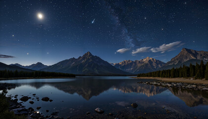 le reflet d'un lac dans la nature