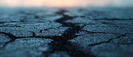 A surreal concept of a black carbon trail following people, visualizing invisible emissions