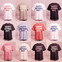 Happy Mother's Day Celebrating t-shirt design and White on mockup background