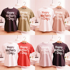 Happy Mother's Day Celebrating t-shirt design and White on mockup background