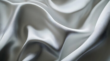 Obraz premium Abstract white silk fabric background with soft folds and smooth texture for design