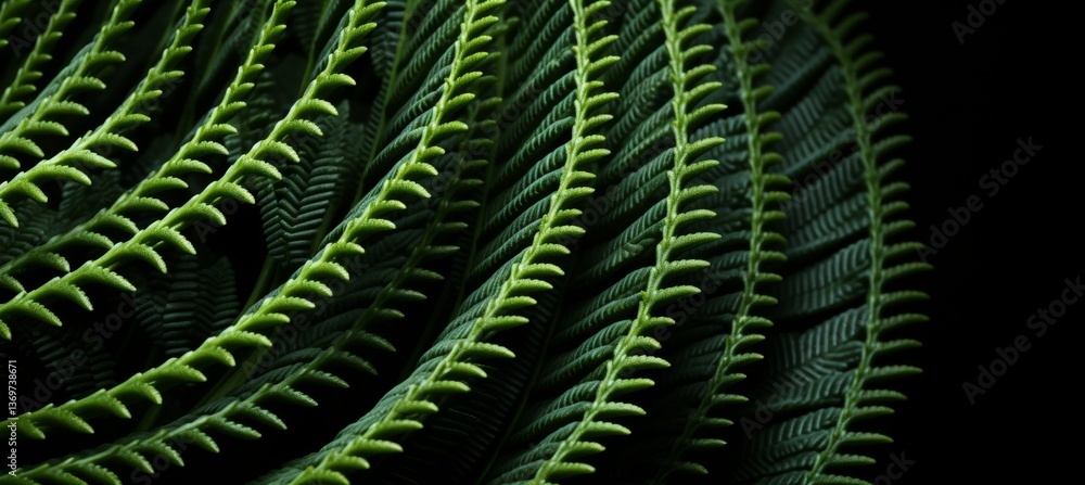 Aufkleber spiral of green macro image of young fern s intricate patterns abstract nature background