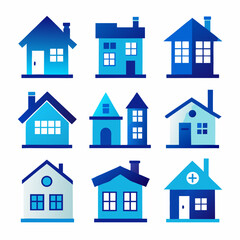house icons set