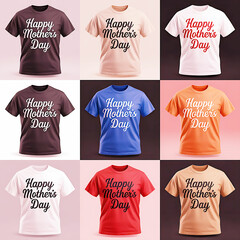 Happy Mother's Day Celebrating t-shirt design and White on mockup background