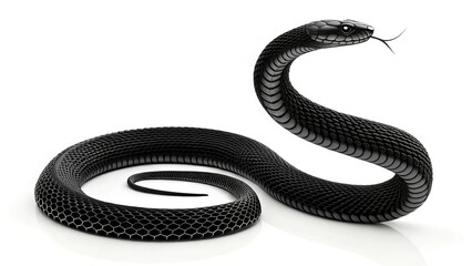 Obraz premium snake vector illustration isolated on white or transparent background