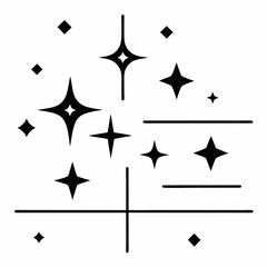 black and white stars