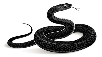 Obraz premium snake vector illustration isolated on white or transparent background