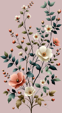 flower bunch and digital allover pattren and  black and white pattren