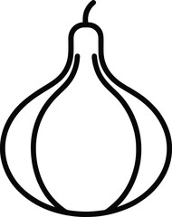 calabash outline icon on white background.