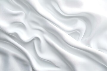 Obraz premium Abstract white fabric background with soft folds, elegant texture for backdrop design