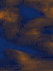 Abstract Dotted Pattern, Blue & Orange