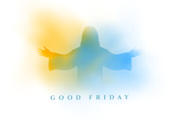 beautiful good friday blessing card with jesus christ design