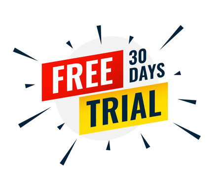 30 days or a month free trial background in modern style
