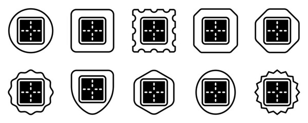 Fototapeta premium Editable outer border vector icon. Part of a big icon set family. Perfect for web and app interfaces, presentations, infographics, etc