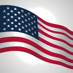 american flag on a white background