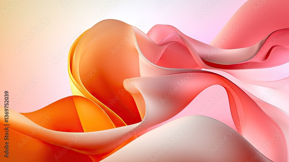 Poster blurred gradient of orange and pink tones, modern abstract background with smooth transitions.