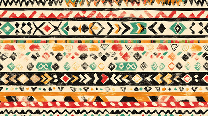 Vibrant Tribal Geometric Pattern Designs