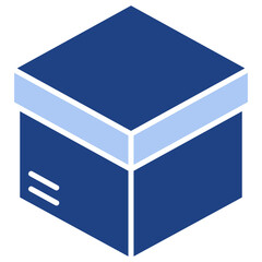 Box Flat Blue Icon