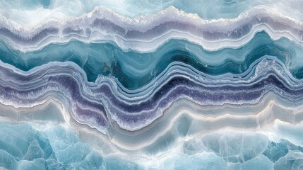 Obraz premium Teal, Silver, and Purple Abstract Marble Texture Background, Luxury Crystal Wallpaper Design