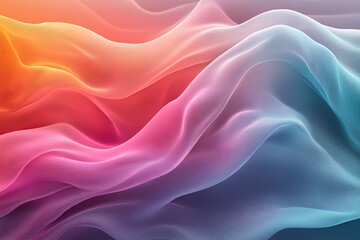 Obraz premium Vibrant abstract illustration of flowing colorful and textured fabric