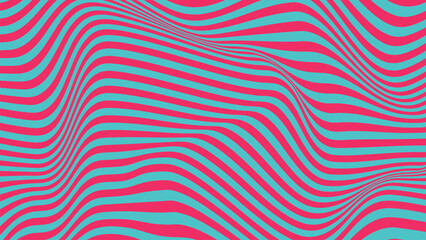 Vibrant Wavy Optical Illusion Background