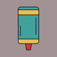 Liquid Soap Dispenser Vector Illustration with Minimalist Design, Simple Cartoon Soap Dispenser Graphic with Flat Style