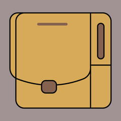 Sling Bag Vector Illustration with Minimalist Design, Simple Cartoon Bag Graphic with Flat Style