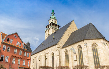 Historic market church in the center of Bad Langensalza, Germany