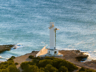 Faro de Irta en la poblacion de Alcossebre, Castellon
