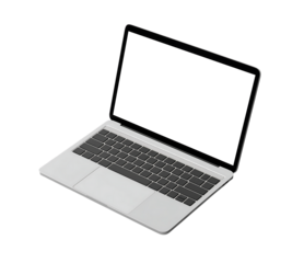 Sleek Laptop Mockup for Digital Design Isolated on Transparent Background