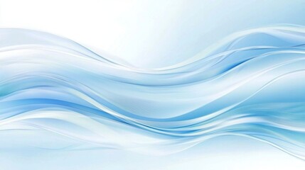 Fototapeta premium Wavy lines create a dynamic blue and white abstract design. 