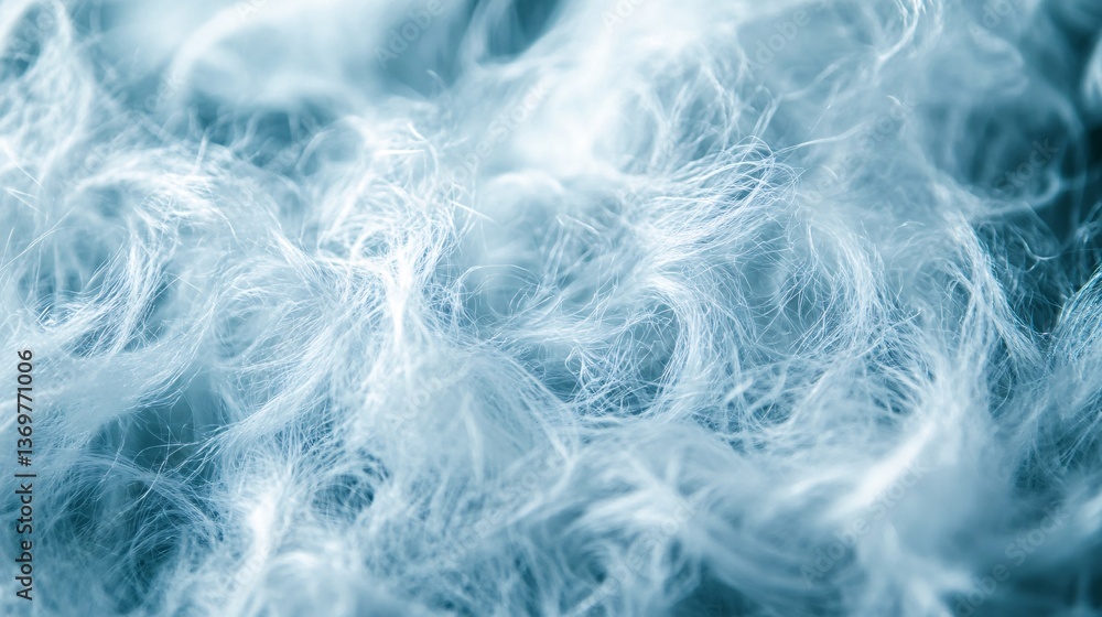 Poster Close-up macro wool fibers creating soft textured background
