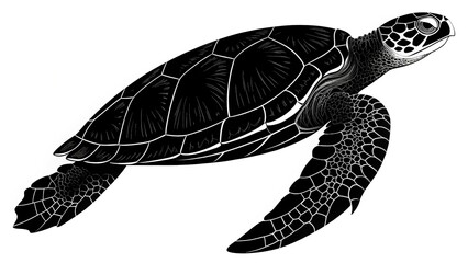 Obraz premium turtle vector illustration isolated on white or transparent background