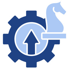 Market Strategy Flat Blue Icon