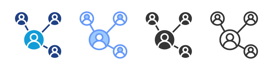 Channel Partner icon set multiple style collection